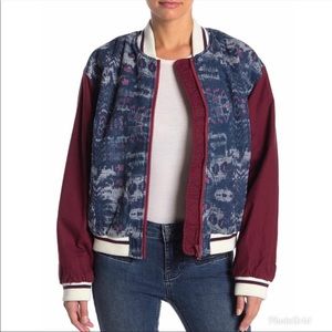 Free People Varsity of Dreams Bomber Jacket L